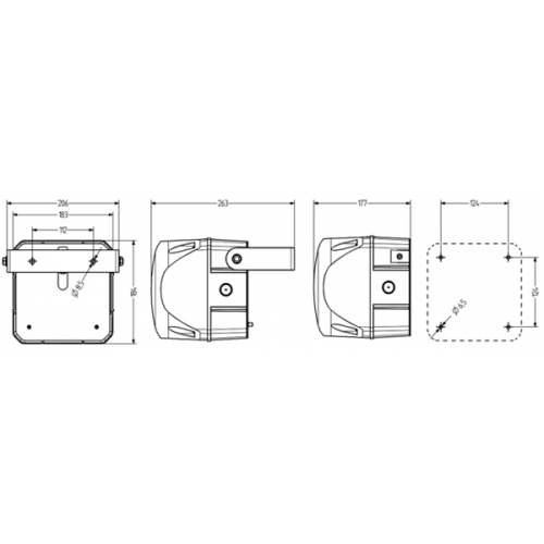Φάρος μεγάλος FLASH LED 24-48VAC/DC 177x184mm πράσινος IP66 QDL Auer Signal