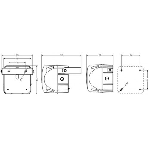 Φάρος μεγάλος FLASH LED 110-240V AC/DC 177x184mm πορτοκαλί IP66 QDL Auer Signal