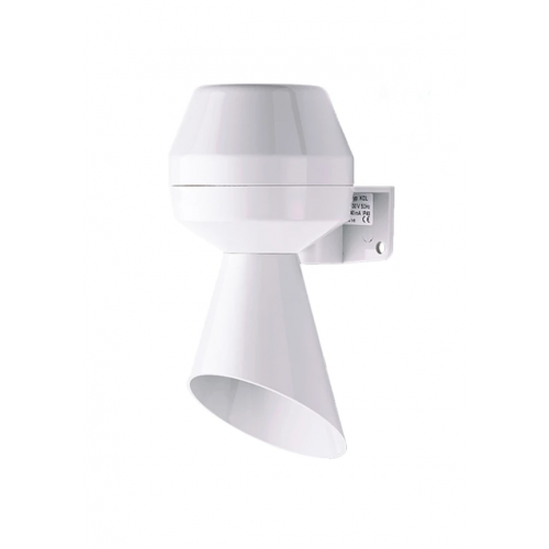 Κόρνα-σειρήνα mini με συνεχόμενο ήχο 24V DC 92dB 75x152mm λευκή IP43 KLH Auer Signal