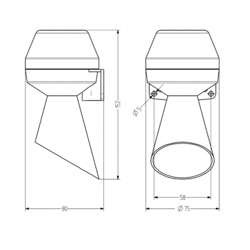 Κόρνα-σειρήνα mini με συνεχόμενο ήχο 230V AC 88dB 75x152mm λευκή IP43 KLH Auer Signal