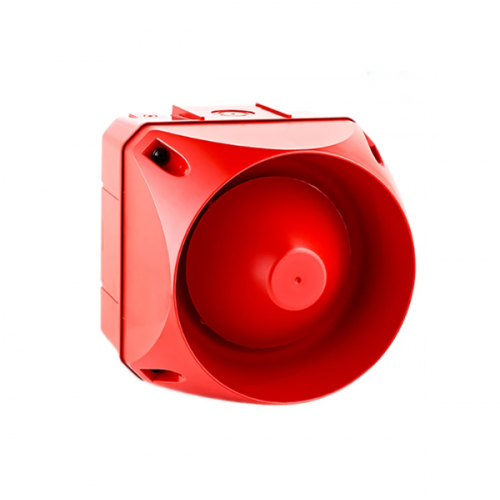 Σειρήνα μεγάλη 63 τόνων ρυθμιζόμενη 24-48V AC/DC 120dB 183x170mm κόκκινη IK09 IP65 ASL Auer Signal