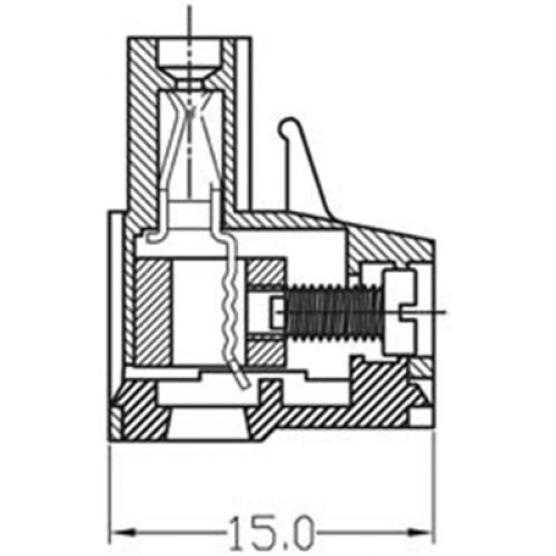 Κλέμα γωνία θηλυκή ζευγαρωτή 2Pin πράσινη XY2500F-A-2P Xinya