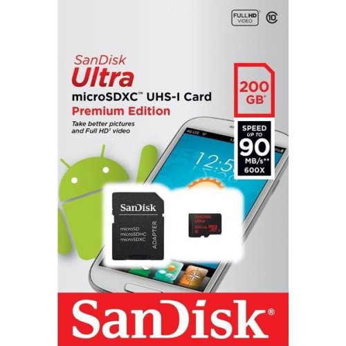 Κάρτα μνήμης SDSDQUAN-200G-G4A 200GB microSD ultra class 10 SanDisk