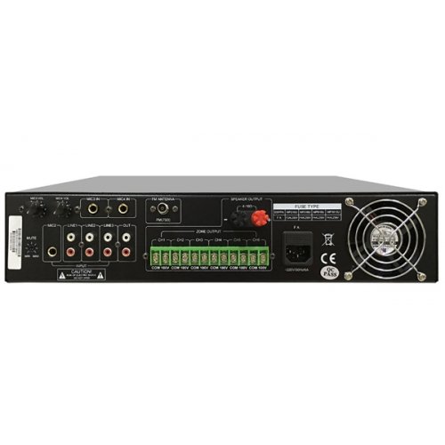 Ενισχυτής μικροφωνικός 250W 100V 6 ζωνών 2xMIC/USB/FM MP610U DSPPA