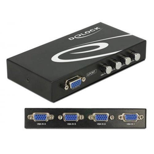 Splitter switch VGA 4 PC IN -> 1 monitor out VGA 87635 delock