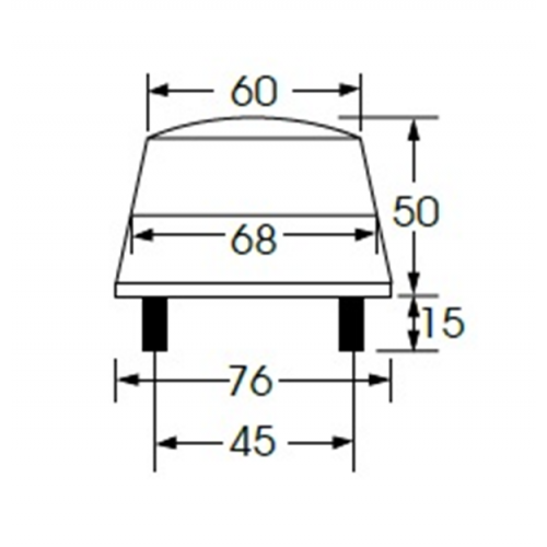 Φάρος strobe xenon 12V DC 68χ65mm διαφανές SL-30W Ching Mars