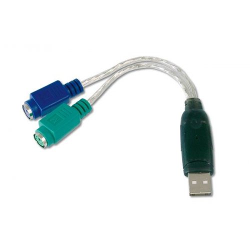 Αντάπτορας USB A αρσενικό -> 2 χ PS2 θηλυκά για ποντίκι και πληκτρολόγιο DIN6F CCGP60830BK03 Nedis