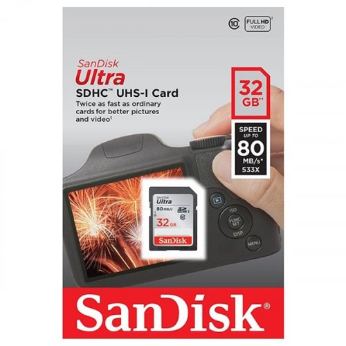 Κάρτα μνήμης SDSDUNC-032G-GN6IN 32GB Ultra SD SDHC 80MB/s SanDisk