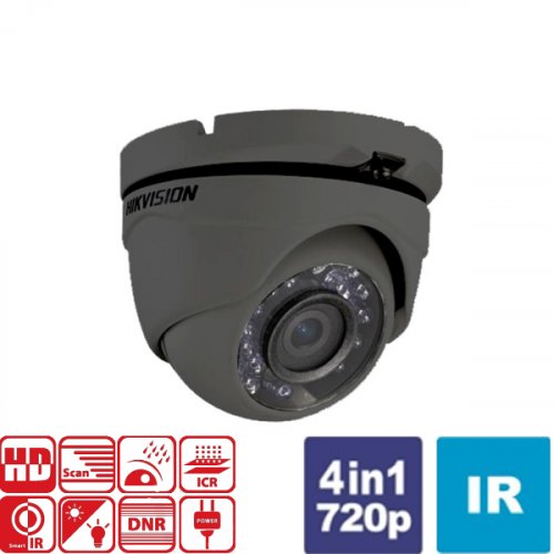 Κάμερα Dome IR 2,8mm IP66 Turbo-HD 720p Γκρί DS-2CE56C0T-IRMF Hikvision