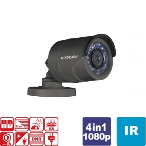 Κάμερα Bullet IR 2,8mm Turbo-HD 1080p Γκρί DS-2CE16D0T-IRF Hikvision