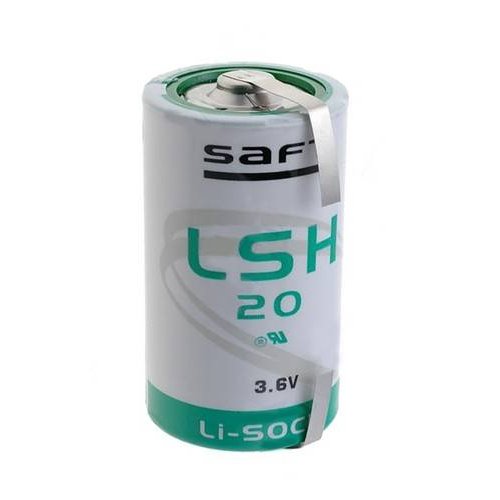 Μπαταρία Λιθίου 3,6v 13000mΑh size D + λαμάκι LSH20 Saft