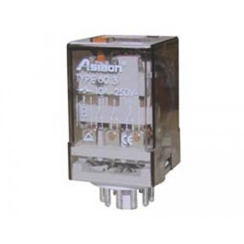 Relay 12V AC 10A 11Pins τύπου λυχνίας 60.3 BU C&H