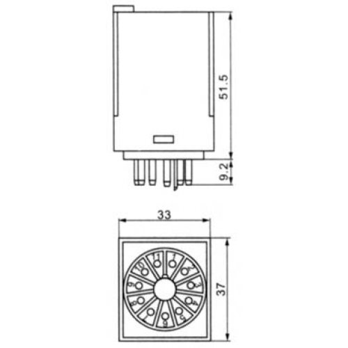 Relay 12V AC 10A 11Pins τύπου λυχνίας 60.3 BU C&H