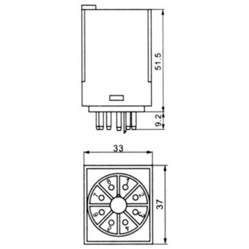 Relay 48V DC 10A 8Pins τύπου λυχνίας  60.2 BU C&H