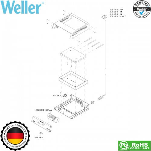 Πλάκα προθέρμανσης WHP 1000 1000W T0053364899N Weller