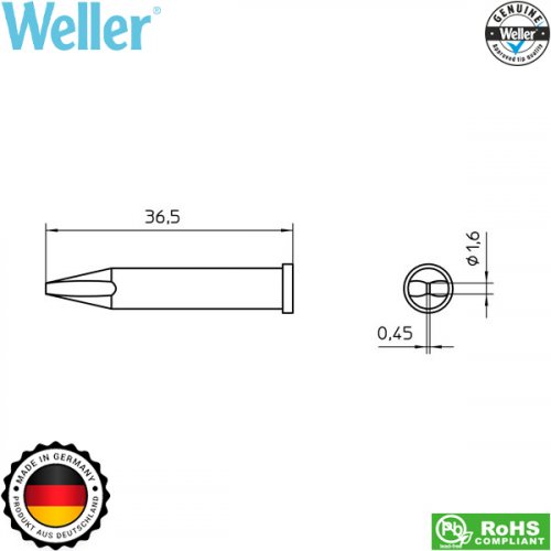 Μύτη κολλητηριού 0.45x1.6 mm XT ASL T0054474099 Weller