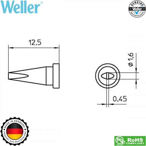 Μύτη κολλητηριού 1.6mm LT ASL T0054451699 Weller