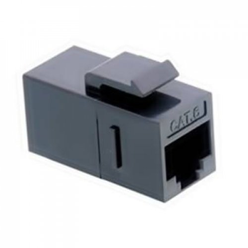 Keystone Jack RJ45 CAT6 UTP Coupler θηλυκό ->θηλυκό μαύρο 21.99.3003-20 R7306 Roline