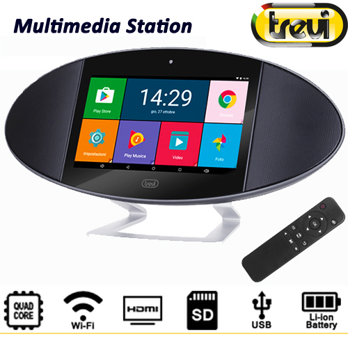 Σταθμός Πολυμέσων με Οθόνη Touch 7" HD Soundpad 360 Trevi