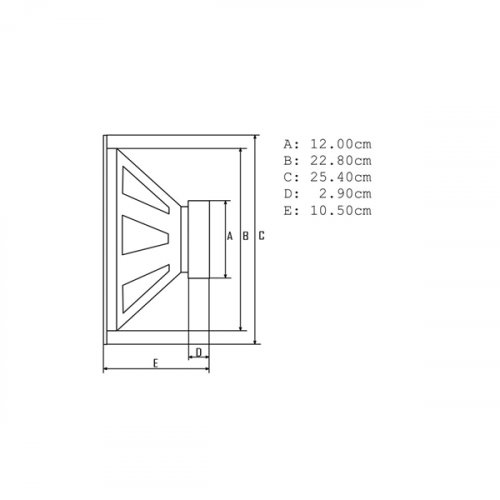 Μεγάφωνο woofer σκληρού κώνου 10'' 8Ω 200W XS-25S Xsound