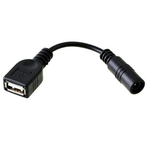 Καλώδιο τροφοδοσίας Dc 2.1x5.5mm αρσενικό -> USB A 2.0 θηλυκό 12cm