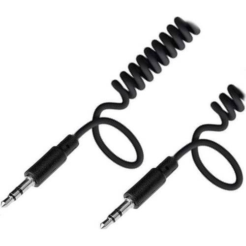 Καλώδιο καρφί 3.5mm αρσενικό stereo ->1 x  3.5mm αρσενικό stereo σπιράλ 1m CAGP22010BK10 Nedis