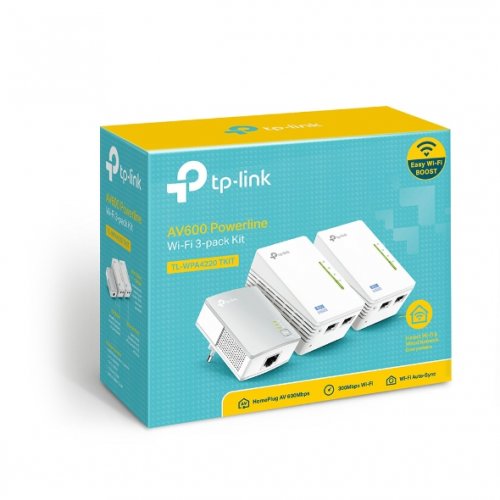 Powerline AV500 Universal +WiFi Range Extender 2xΘύρες Ethernet Κιτ δικτύου WPA4220T TP-LINK