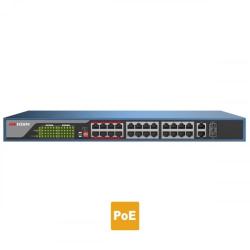 Switch 24-ports 100Mbps Unmanaged PoE DS-3E0326P-E Hikvision