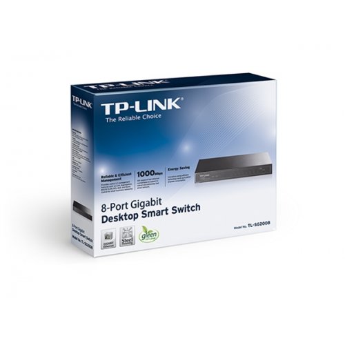 Switch 8-Port Gigabit Smart TL-SG2008 TP-LINK