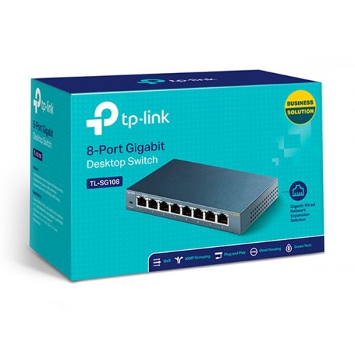 Switch 8-Port 10/100/1000Mbps Desktop TL-SG108 TP-LINK