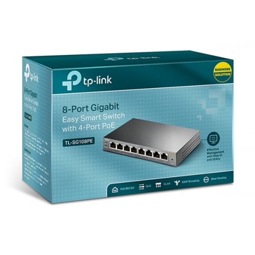 Switch 8-Port Gigabit Easy Smart 4 x POE TL-SG108PE TP-LINK