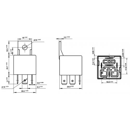 Relay auto 12v 45A 1 x C/O From A HFV15/12-Z4TJ Hongfa