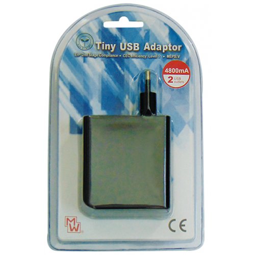 Τροφοδοτικό 230V in -> 2 x USB out 5v 4.8A MW2UA48U EOL MINWA