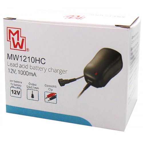 Φορτιστής μπαταριών μολύβδου 12V DC 1A MW1210HC Minwa