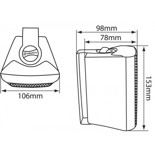 Ηχείο 2 Δρόμων 6W/100V-30W/8Ω, 3'' +0,5''TW 87dB BC3V-W indoor Άσπρο Adastra