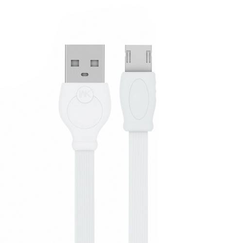 Καλώδιο φόρτισης & συχρονισμού USB-A -> micro 1m full speed άσπρο WDC-023 WK