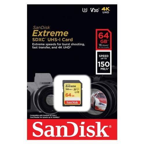 Κάρτα μνήμης SDSDXV6-064G-GNCIN 64GB Extreme SD UHS-I U3 150MB/s V30 SanDisk