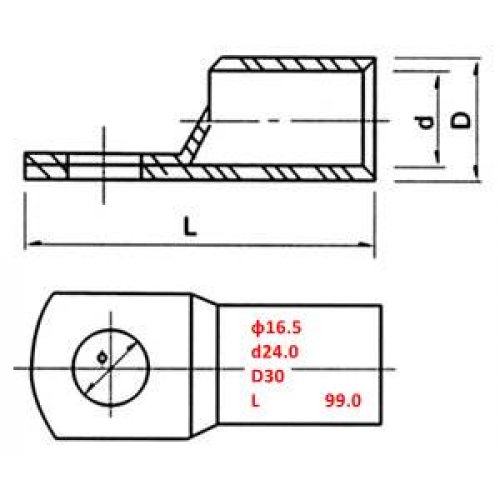 Ακροδέκτης οπής γυμνός SC2.5-4.2mm (JGK) LNG