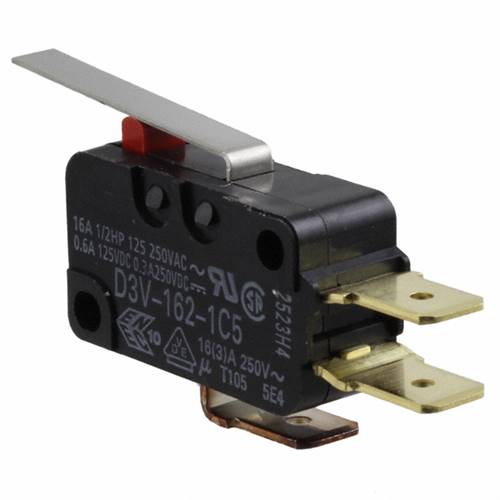 Διακόπτης micro switch με λαμάκι 27.5mm SPDT 16A D3V-162-1C5 Omron Electronics