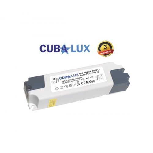 Τροφοδοτικό Led 230V IN -> OUT 12VDC 25W 2.1A IP20 TΩRA Cuba Lux