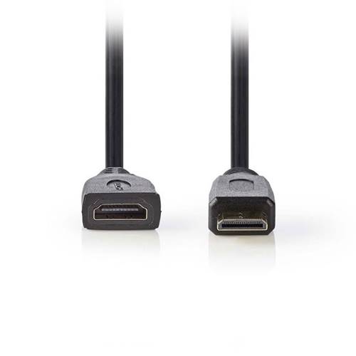 Καλώδιο HDMI Θηλυκό -> HDMI C mini αρσενικό high speed 0.2m 1.4v CVGP34590BK02 Nedis