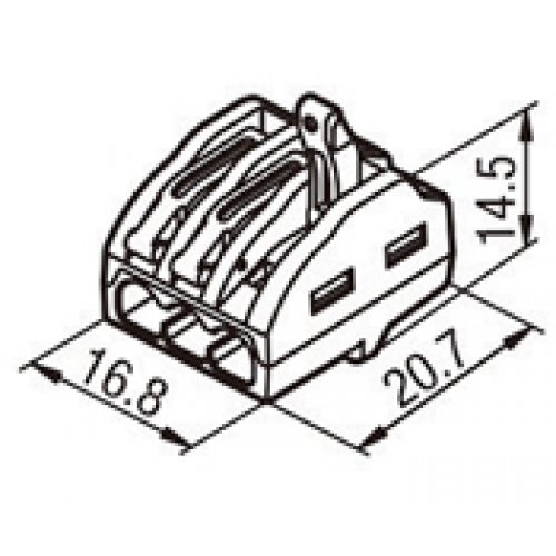 Σύνδεσμοι τερματικά καλωδίων 3pin 4mm κουμπωτά διαφανή PC623 HVP