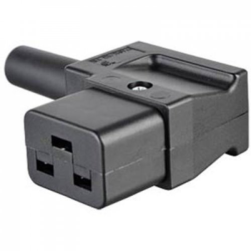 Φις IEC C19 AC θηλυκό 3 επαφών 16A 250V γωνία 90* KKB 16-1W Schurter