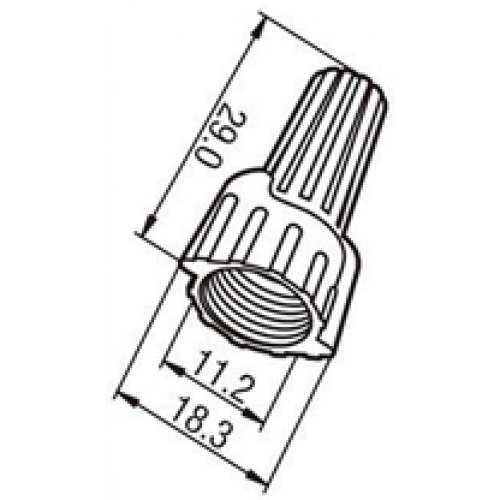 Τερματικά καλωδίων βιδωτά φτερωτά 10mm² μπεζ P12