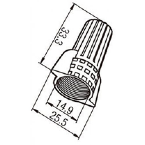 Τερματικά καλωδίων βιδωτά φτερωτά 10mm² γκρι P15