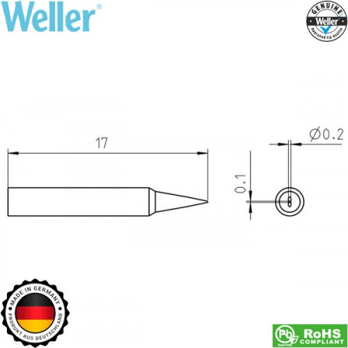 Μύτη κολλητηριού 0.2x0.1mm RTP 002S NW T0050104099 Weller