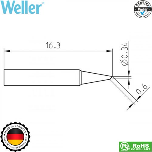 Μύτη κολλητηριού 0.4mm RTP 004B T0050103799 Weller