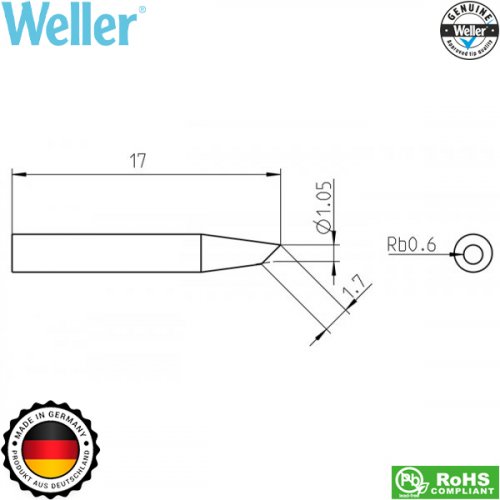 Μύτη κολλητηριού 1.2mm RTP 012B T0050103899 Weller