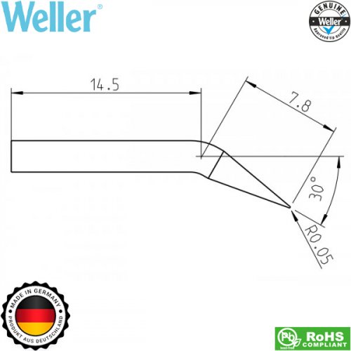 Μύτη κολλητηριού 0.1mm RTP 001CX T0050103599 Weller