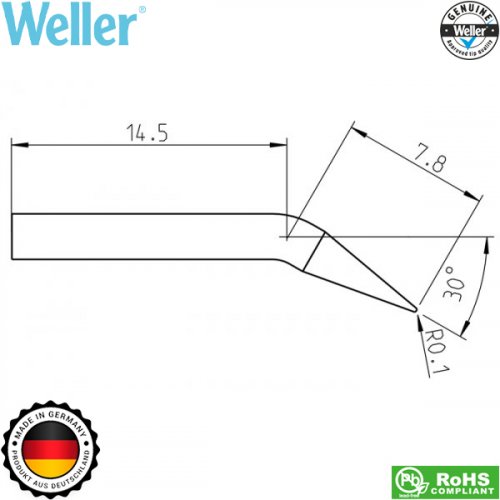 Μύτη κολλητηριού 0.2mm RTP 002CX T0050103699 Weller